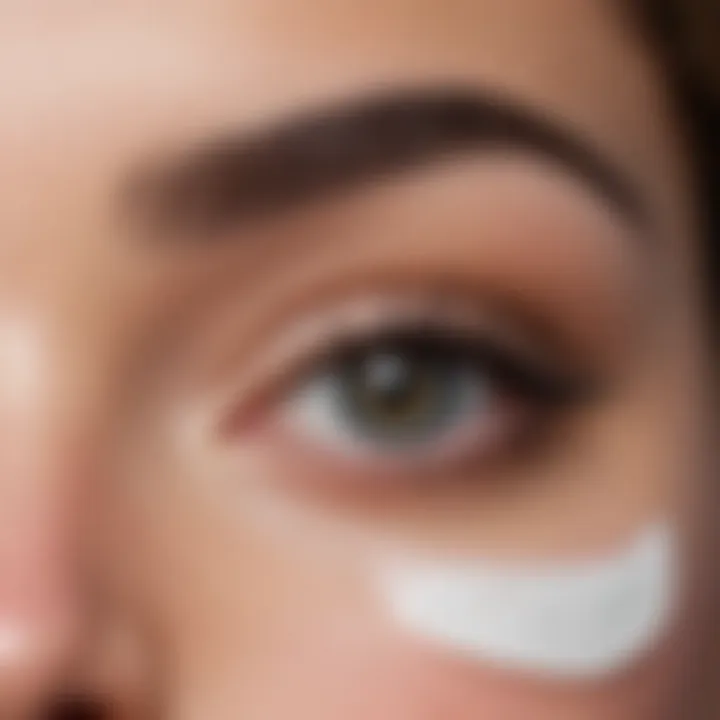 Close-up of various under eye makeup protectors