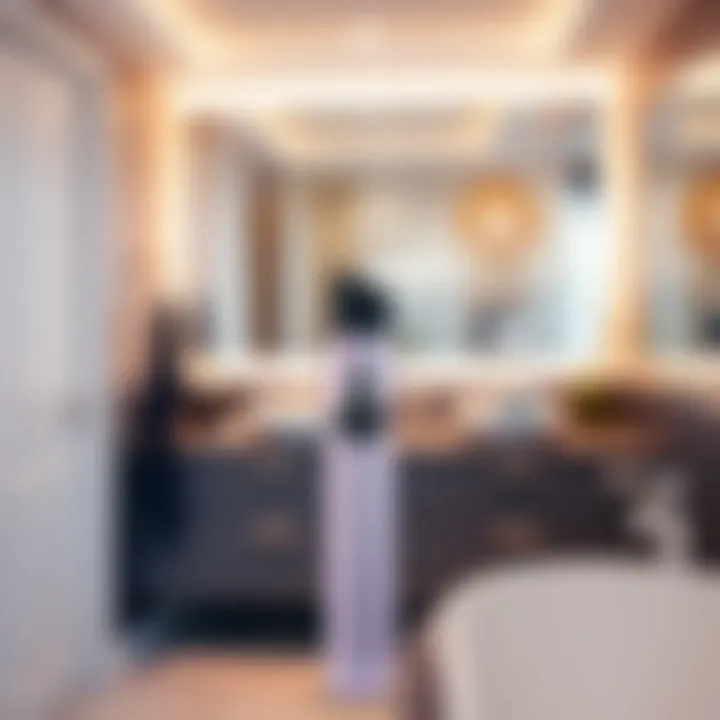 Elegant continuous hair mister in a stylish bathroom setting