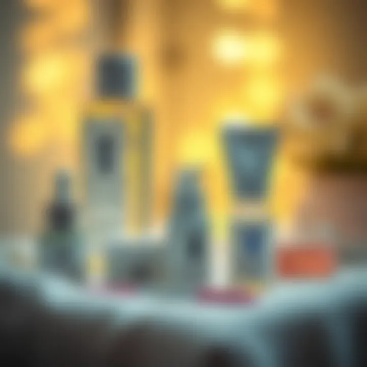 Soothing skincare products for aftercare